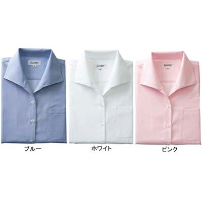 サンエス 作業服 JB55063 レディース七分袖シャツ(全3色) 17号 ホワイト11 作業着 ワークウェア かっこいい メンズ