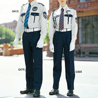 警備服・防犯商品 G-best G413 夏長袖ペアシャツ 4L ワッペンや吊紐は付属なし セキュリティ