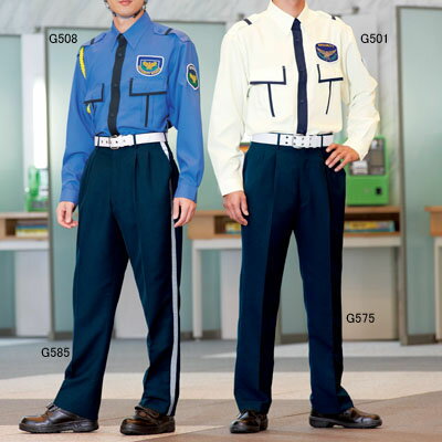 警備服・防犯商品 G-best G501 夏長袖シャツ LL ワッペンや吊紐は付属なし セキュリティ