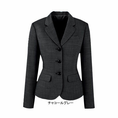 事務服・制服・オフィスウェア ピエ J0310-97 ジャケット 7号・チャコールグレー