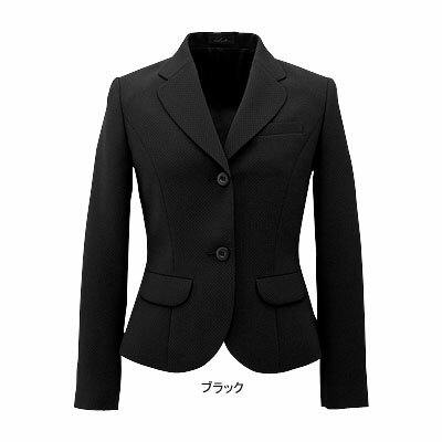 事務服・制服・オフィスウェア ピエ J9570-99 ジャケット(ピンクドット) 9号・ブラック