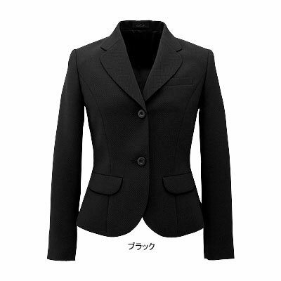 事務服・制服・オフィスウェア ピエ J9570-99 ジャケット(ピンクドット) 19号・ブラック 事務服・制服・オフィスウェア ピエ J9570-99 ジャケット(ピンクドット) 19号・ブラック