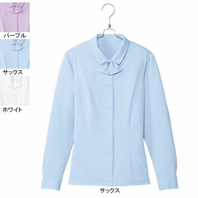事務服・制服・オフィスウェア ピエ B2701-20 長袖ブラウス 19号・サックス 事務服・制服・オフィスウェア ピエ B2701-20 長袖ブラウス 19号・サックス