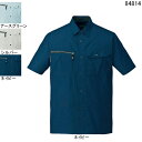 自重堂 作業服 84814 吸汗・速乾半袖シャツ S-LL 春夏用 作業着 メンズ ワークウェア jichodo かっこいい