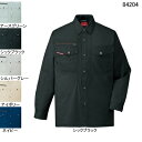 作業着 作業服 自重堂 84204 ストレッチ長袖シャツ L・シックブラック131