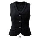 事務服・制服・オフィスウェア ピエ V8110 ベスト(3ツボタン) 5号~15号