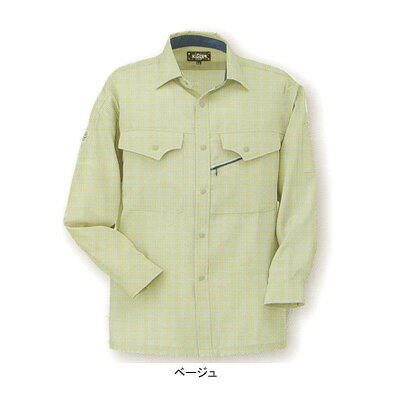 作業着 作業服 コーコス K-878 エコ長袖シャツ M・ネイビー1[作業服から事務服まで総アイテム数10万点以上!][綺麗で丁寧な刺しゅう職人の店]