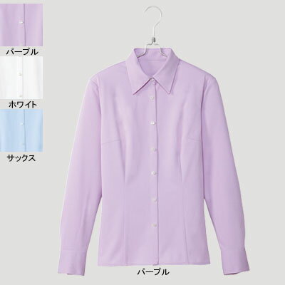 事務服・制服・オフィスウェア ピエ B2711-82 長袖ブラウス 7号・パープル 事務服・制服・オフィスウェア ピエ B2711-82 長袖ブラウス 7号・パープル