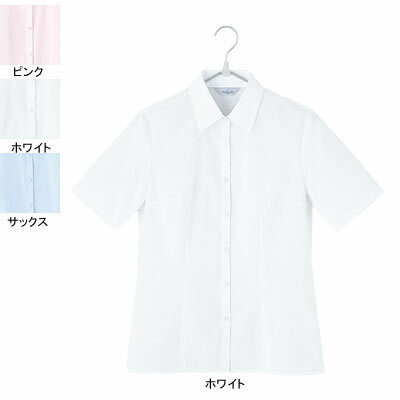 事務服・制服・オフィスウェア ピエ B2420-01 半袖ブラウス 15号・ホワイト 事務服・制服・オフィスウェア ピエ B2420-01 半袖ブラウス 15号・ホワイト
