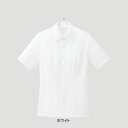 事務服・制服・オフィスウェア ピエ B2610-01 半袖ブラウス 9号・ホワイト