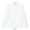 事務服・制服・オフィスウェア ピエ B2611-01 長袖ブラウス 15号・ホワイト