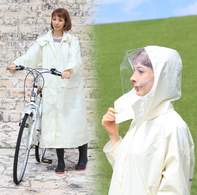 レインコート 自転車 レディース キッズ レインウェア メンズ カッパ 雨具 通学 通勤 リュック おしゃれ ロング 学生 収納袋 ママ バイク 雨がっぱ 合羽 / カジメイク レインタックレインコート 3304