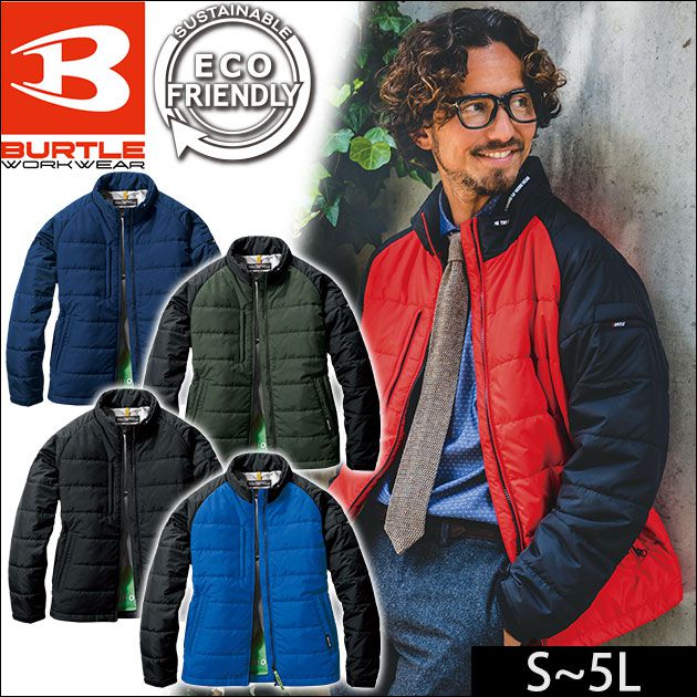 楽天お洒落な作業服ワークストリートGバートル 防寒着 軽防寒 ジャケット 7420 / S～XL BURTLE 防寒着 新作 秋冬作業服 作業着 ジャンパー 撥水 防風 軽量 メンズ レディース おしゃれ 再生糸 エコ 発熱 帯電防止 保温