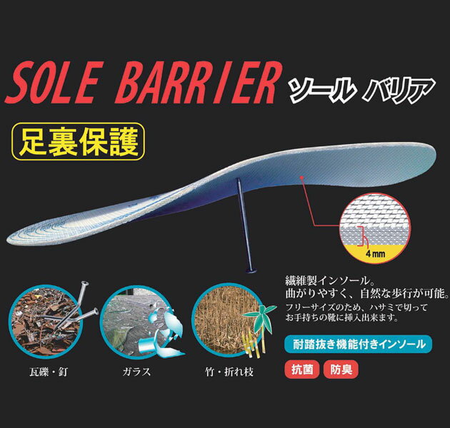 【スーパーSALE】 踏み抜き防止 インソール...の紹介画像2