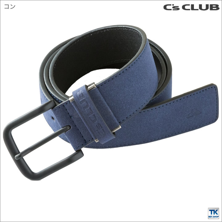 ベルト メンズ ベロア調ブラックバックルベルト C'CLUB chusan cs-0716