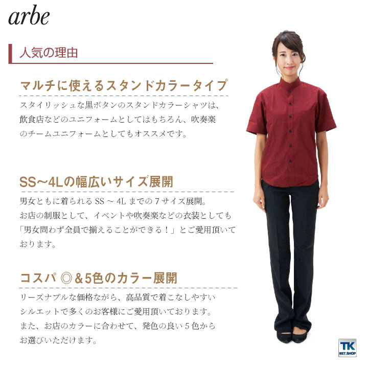 スタンドカラーシャツ EP-6840 arbe...の紹介画像2