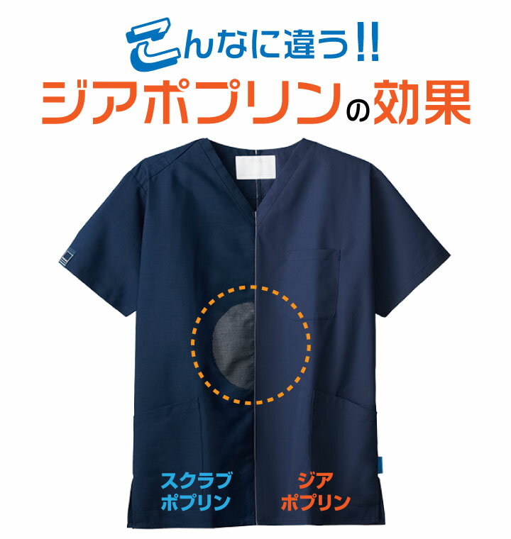 スクラブ ZIA SCRUB FOLK 白衣 シンプル フォーク 半袖 メンズ レディース ユニセックス [ネコポス] fo-7070sc