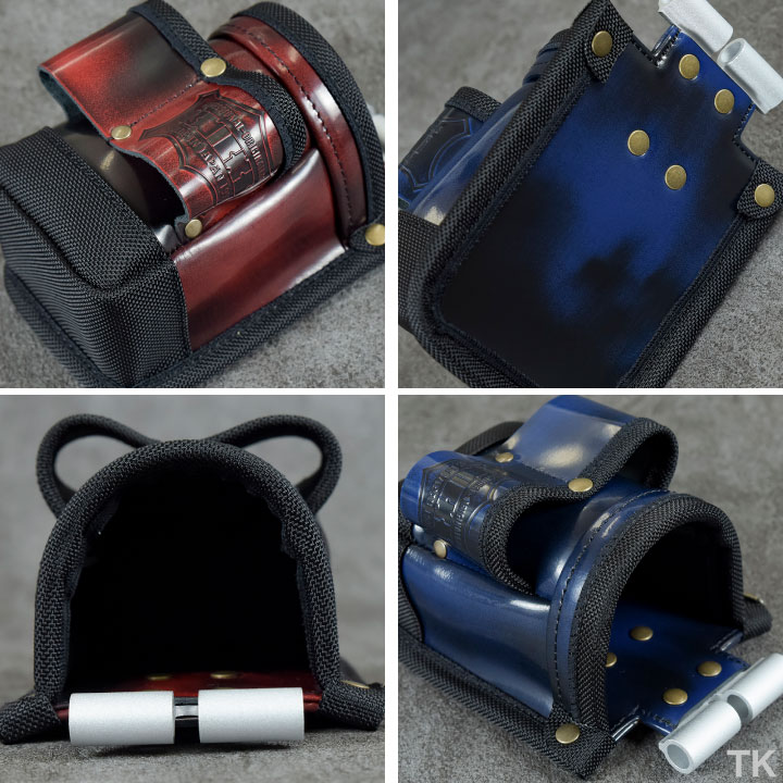 [即日出荷] ニックス アドバンガラス革VA小物腰袋 アルミ背板補強 ADV-201TG レッド ブルー KNICKS nx-adv-201tg 3