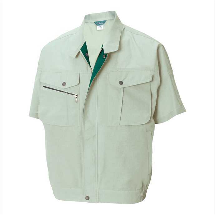 TS DESIGN (TSデザイン) 半袖ブルゾン アースグリーン 7156 2002 作業服 ユニフォーム TOP SHALETON
