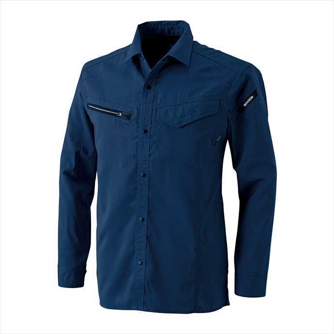 Rakuten - TS DESIGN (TSデザイン) AIR ACTIVEロングスリーブシャツ ネイビー 8105 2002 作業服 ユニフォーム 藤和