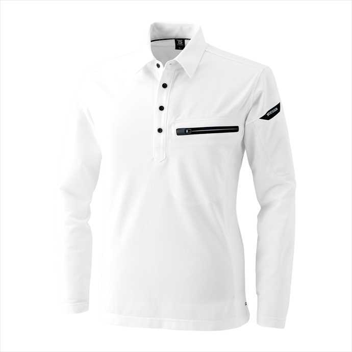 樂天商城 - TS DESIGN (TSデザイン) ESワークニットロングポロシャツ ホワイト 81305 2002 作業服 ユニフォーム 藤和