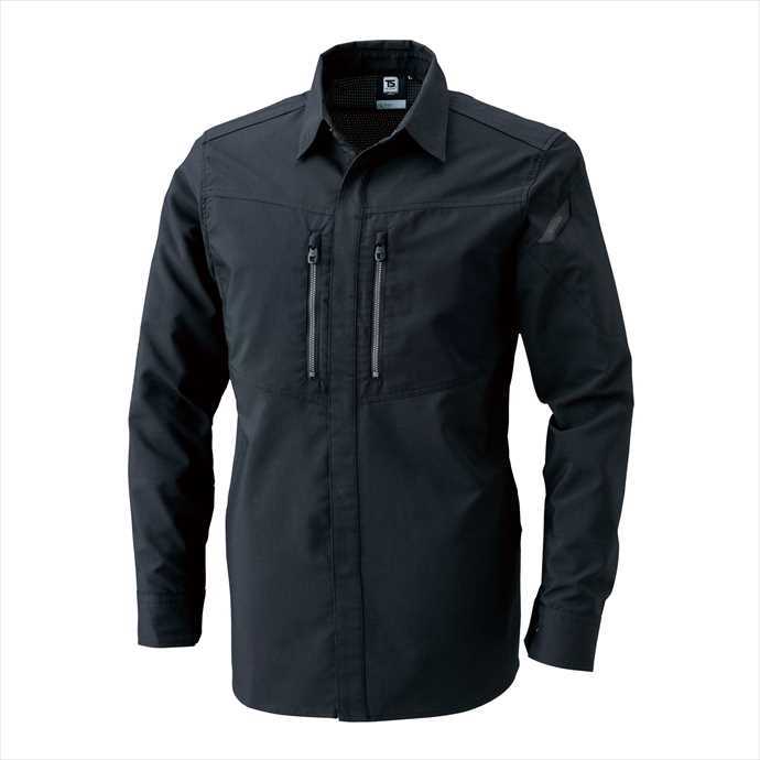 Rakuten - TS DESIGN (TSデザイン) ハイブリッドストレッチシャツ ブラックxブラック 84605 2002 作業服 ユニフォーム 藤和