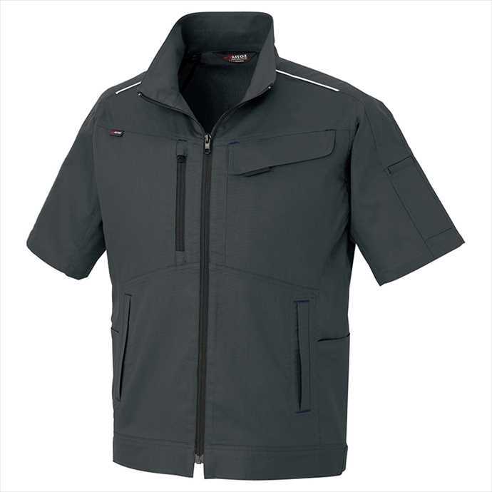 AITOZ アイトス 半袖ブルゾン チャコール 3332 仕事服 作業着 作業服 ワークウェア