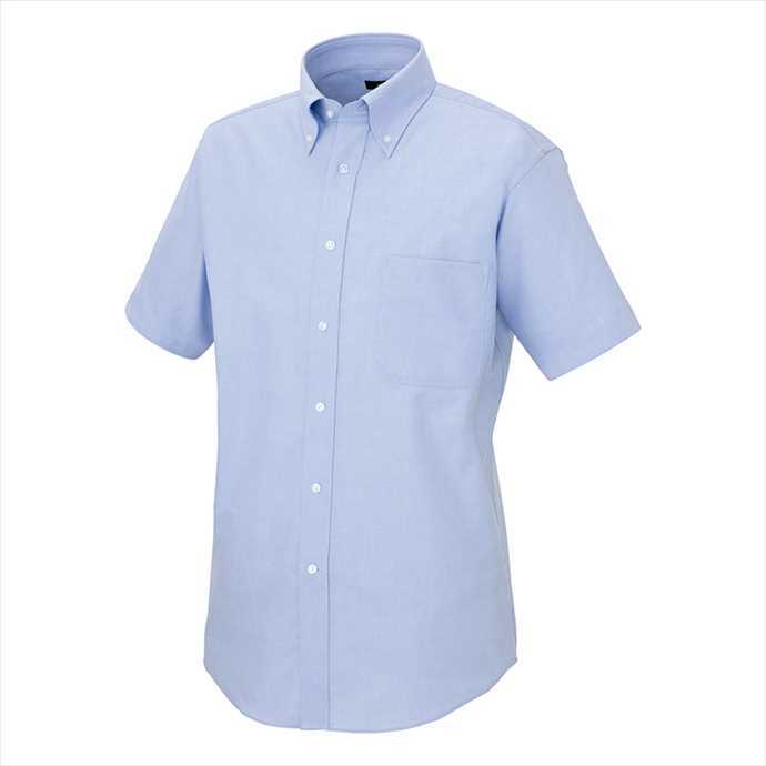 AITOZ アイトス ストレッチオックスフォード半袖シャツ（男女兼用） サックス 7883 メンズ レディース ..