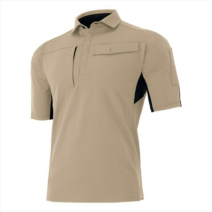 AITOZ アイトス スクラムテックスリム半袖ポロシャツ モカ 10614 ウェア ストレッチ 仕事服 作業着 作業服 ワークウェア