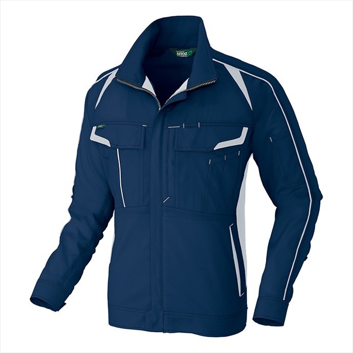 AITOZ アイトス 長袖ブルゾン(男女兼用) ネイビー×シルバーグレー 1930 ウェア メンズ レディース