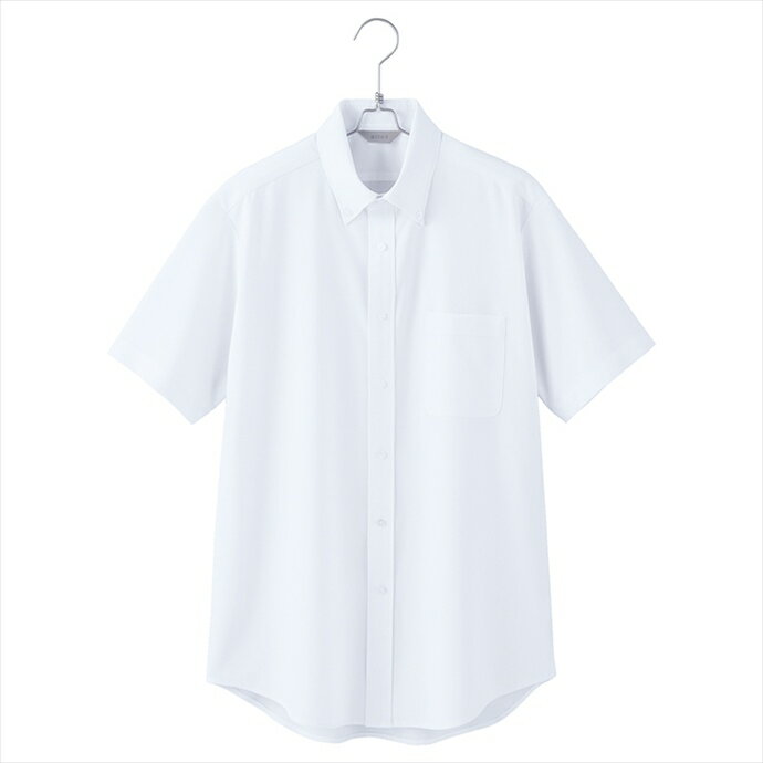 アイトス AITOZ メンズ半袖ボタンダウンシャツ メンズ 634060 001.ホワイト 仕事服 作業着 作業服 ワー..