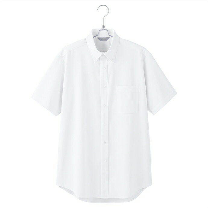 アイトス AITOZ メンズ半袖ボタンダウンシャツ メンズ 634160 001.ホワイト 仕事服 作業着 作業服 ワークウェア
