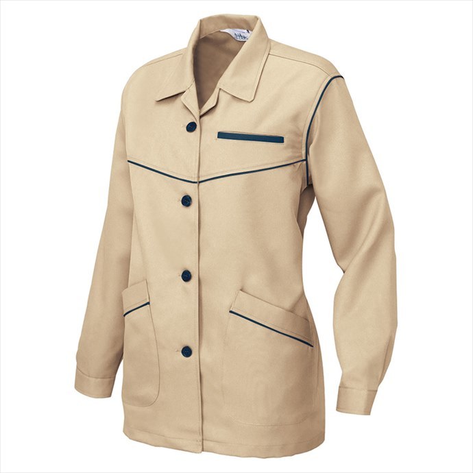 アイトス AITOZ レディース長袖スモック レディース 817 002.ベージュ