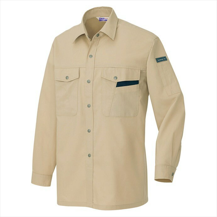 アイトス AITOZ 長袖シャツ（男女兼用）（薄地） ユニセックス 965 002.ベージュ(4)