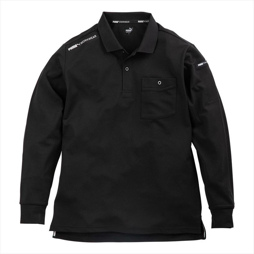 Sportswear - プーマ ワークウェア PUMA WORKWEAR 長袖ポロシャツ メンズ ユニセックス PW-4024A ブラック