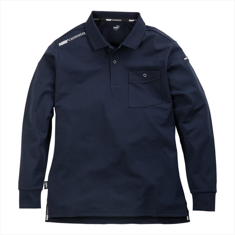 Rakuten - プーマ ワークウェア PUMA WORKWEAR 長袖ポロシャツ メンズ ユニセックス PW-4024A ネイビー