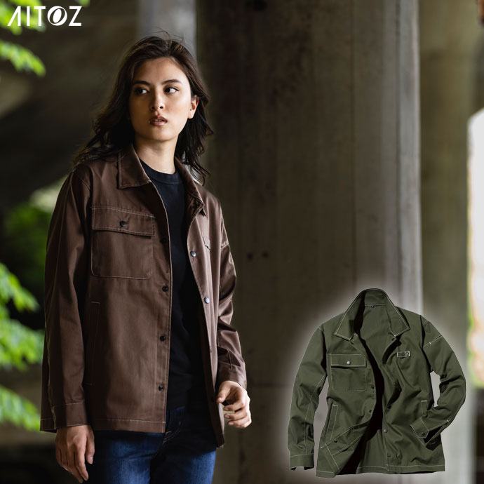 アイトス AITOZ コーチジャケット（男女兼用） ユニセックス 50120 025.カーキ