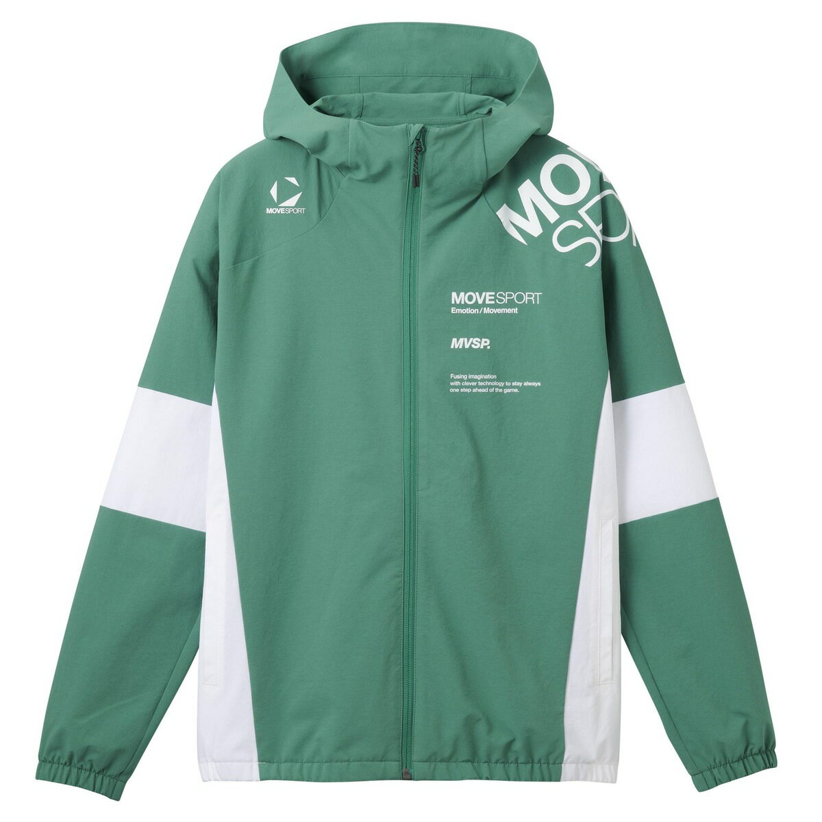 デサント DESCENTE ST5SJK20M SUNSCREEN TAIKYU クロスフーディー グリーンxホワイト