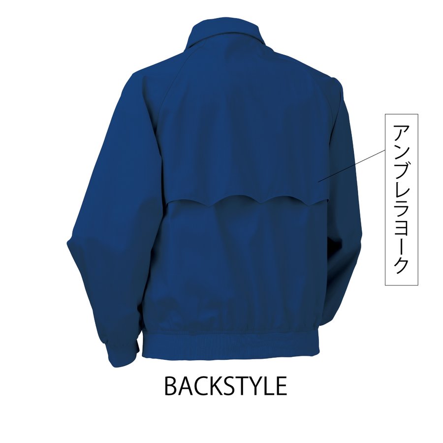 作業服ブルゾンジャンパースイングトップトラッドチェックネイビークロダルマ8700-U