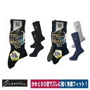靴下 先丸 消臭 ニオイクリア 90度 脱げにくい クルー 2足組 コーコス信岡 G-8420