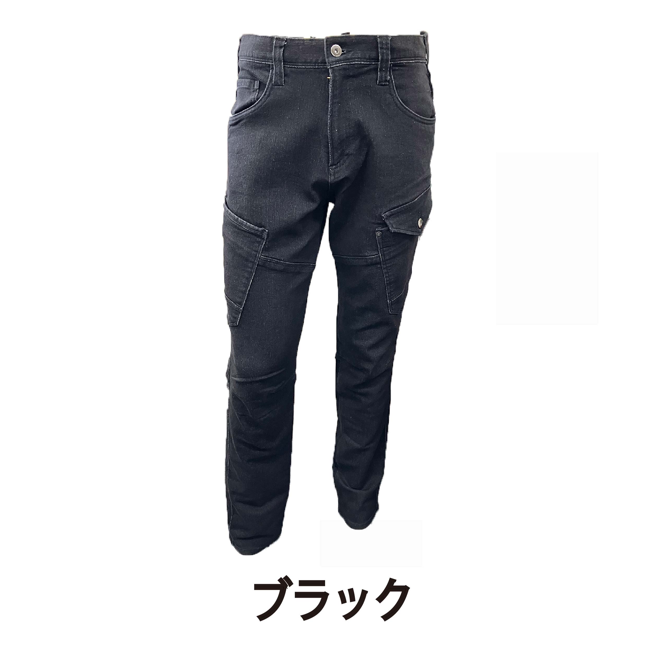 楽天市場】ブラック デニム カーゴパンツ 作業の通販
