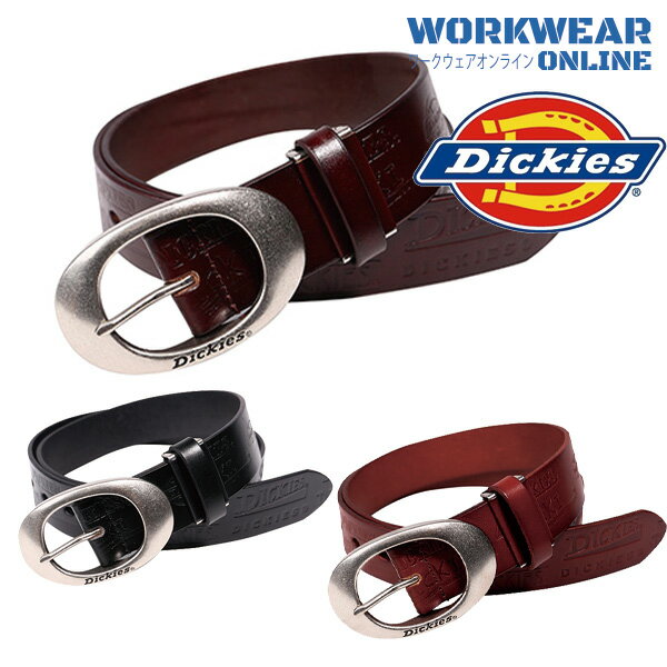 ディッキーズ Dickies ディッキーズ 牛革エンボスベルト D-20116 メンズ 男性用 ストレッチ ベルト ユ ニセックス 男女兼用 メンズ 男性用 作業着 作業服 春夏 秋冬 通年