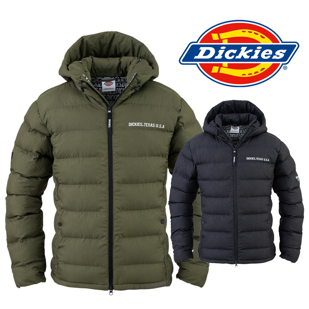 ディッキーズ Dickies ワッシャーファイバーダウンフーディージャケット D-23001 作業着 作業服 軽防寒 中綿入り S M L XL XXL ジャンパー 大きいサイズ対応