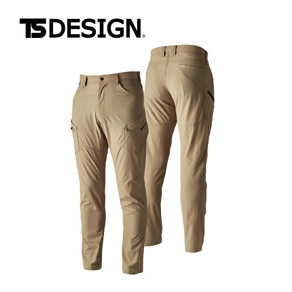 TS DESIGN　藤和 TS4Dナイロンドッツメンズカーゴパンツ 4604　軽量 制電 反射機能　ストレッチ カーゴパンツ 作業着 作業服 春夏　メンズ