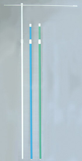のぼり旗 ポール 3mコーティング加工ポール/緑/直径22mm/横棒850mmコーティング No.957