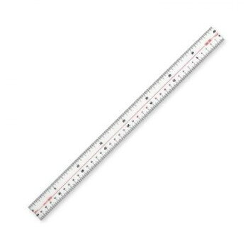 共栄プラスチック メタクリル両切直線定規 40cm A-3041