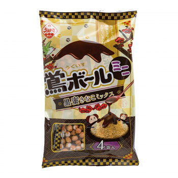 ソフトな食感の「鴬ボールミニ」に黒蜜ときなこをかけちゃいました!プレーンとミックスしています。1袋に4パック入りなので、ちょこっと食べやおすそ分けに便利です。※年末年始、ゴールデンウィーク、お盆、シルバーウィーク、年末年始は出荷不可。※離島へは配送不可です。内容量72g×12袋サイズ個装サイズ：25×37×19cm重量個装重量：1320g仕様賞味期間：製造日より120日生産国日本栄養成分栄養成分表(個包装1袋(18g)あたり) :エネルギー/86kcal、たんぱく質/1.3g、脂質/3.7g、炭水化物/12.0g、食塩相当量/0.1g原材料名称：米菓もち米(タイ産、国内産)、小麦粉、砂糖、植物油脂、水あめ、きな粉(大豆を含む)、黒蜜、でん粉、食塩アレルギー表示小麦、大豆（原材料の一部に含んでいます）保存方法常温製造（販売）者情報製造者:植垣米菓株式会社兵庫県加古川市平岡町高畑520-10fk094igrjs