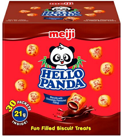 &nbsp; 【商品内容】 スポーツをするかわいいパンダのイラストが描かれた、チョコレート味のクリーム入りビスケットです。本品は食べきりサイズの小袋が30袋入ったシェアパック。お出かけやパーティーに活躍すること間違いなしです！おやつや小休憩にもぜひどうぞ。 21gx 30袋 クリーム入りビスケット チョコクリーム &nbsp; 【チョコレートについて】 5月〜10月の配送は気温の影響で商品が溶けるなどの影響が出る場合がございます。 当店では補償いたしかねますので、ご心配な方はクール便をご指定ください。 （クール便は別途送料がかかり、お届けまでお時間をいただきます。） &nbsp; 【保存方法・期限表示について】 ・直射日光・高温多湿を避け、常温で保存してください。開封後に冷蔵保存が必要な商品につきましては、その旨を商品パッケージに記載しております。 ・消費期限・賞味期限のある商品につきましては、商品パッケージ本体に記載しております。 &nbsp; 【商品・画像についてのご注意】 ・バリエーションのある商品の場合、商品画像が複数ある場合がございますが発送されるのは1点です。カラーやサイズなどのバリエーションは商品名をご確認ください。 ・商品の外装デザインは画像と異なる場合がございます。 &nbsp; 【送料・配送についての注意事項】 ・ご注文入れ違い等により欠品・遅延となる場合がございます。 ・ご注文の商品によって北海道、沖縄、離島および一部地域への配送時に追加送料がかかる場合や、配送ができない場合がございます。 ・お客様都合でのキャンセルはお受け出来ませんのでご了承下さい。