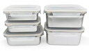 【5個セット】Neoflam ステンレスフードストレージ 5個セット ステンレス製 食品保存容器 軽量 食器洗浄機 冷凍庫