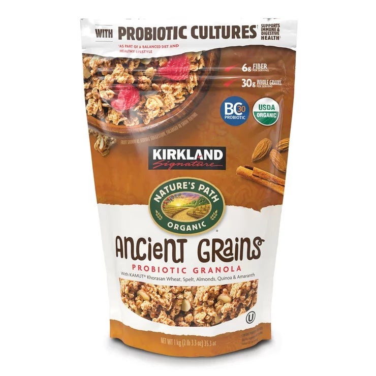 カークランドシグネチャー オーガニック プロバイオティック グラノーラ 1kg Kirkland Signature Organic Probiotic Granola 1kg 朝食 シリアル 食物繊維 腸活 健康食品 ダイエット 低糖質 ナチュラル まとめ買い 大容量 world-depo-15602000 ワールドデポ パッケージ画像